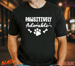Unisex Pawsitively Adorable Dog Paw Print T-Shirt – Cute Pet Lover Graphic Tee