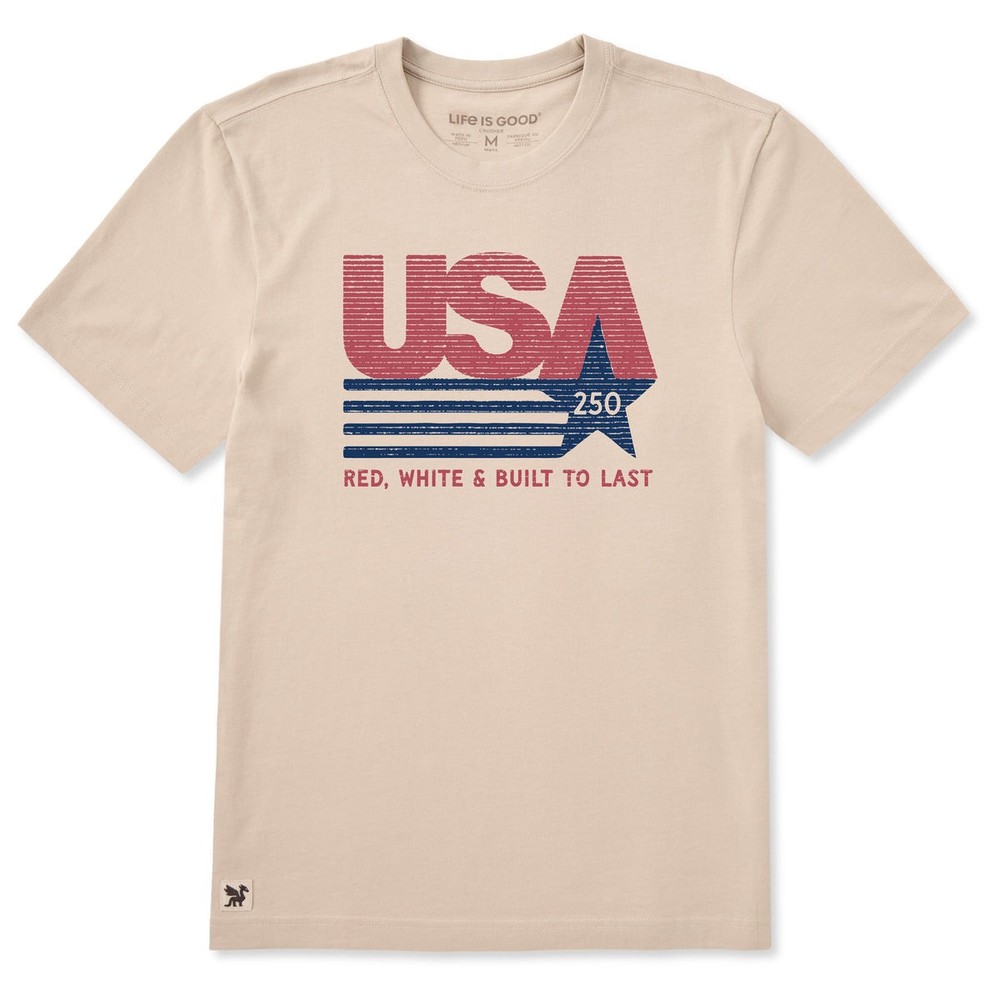 Men’s USA Red White and Built to Last Short Sleeve Tee