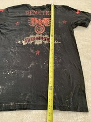 Remetee Authentic Sz S Mens T-Shirt Black w/Red 100% Cotton Graphics Made In USA