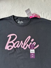 Barbie Mens Black ShortSleeve Crewneck Logo Graphic T- shirt Size 2XL (50-52)NEW