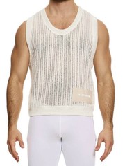 Modus Vivendi Crochet Summer Knitted Tank, Many Colours, Sleeveless, Scoop Neck
