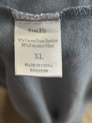 Free Fly T-Shirt Men’s XL Blue Crew Neck Viscose Bamboo Lightweight Stretch