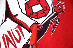 Voodoo Donut Portland Oregon Magic In The Hole Red XL 48” Chest T Shirt Rare