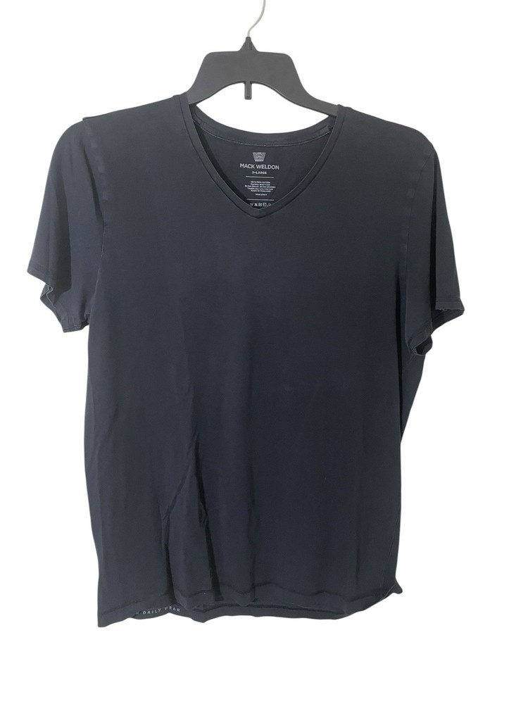 Mack Weldon Shirt Men’s XL Black V Neck Tagless Pima Cotton Soft Stretch Tee