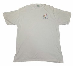 Vintage 90s Flamingo Hilton Las Vegas Embroidered T Shirt XL White Made in USA