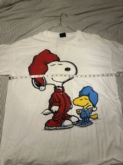 Vintage 90s Changes ‘Snoopy & Woodstock’ Big Print Double-Sided Shirt XXL Peanut