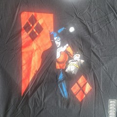 NEW DC Comics Universe Batman Harley Quinn Animated Series Black Red Shirt Sz XL