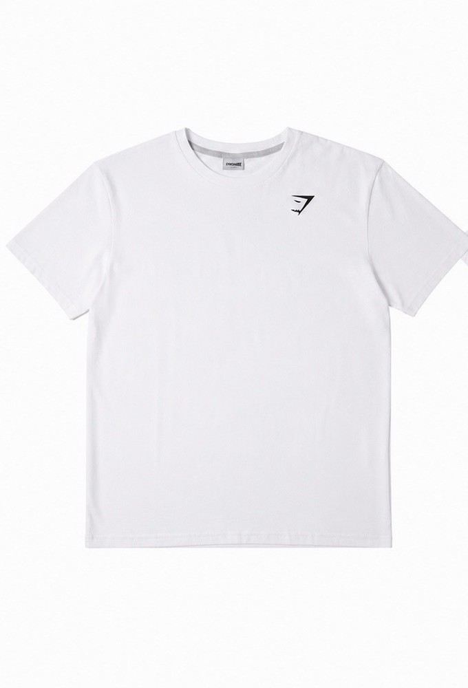 Gymshark White Solid Crew Neck Short Sleeve T-Shirt Men’s Regular M