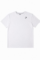 Gymshark White Solid Crew Neck Short Sleeve T-Shirt Men’s Regular M