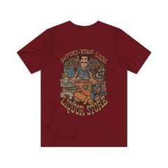Support Your Local Liquor Store 1981 Vintage Men’s T-Shirt