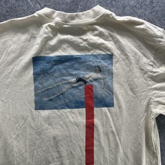 Monster Trend Shirt Mens XL Beige Graphic Swimmer Back Print Casual Streetwear