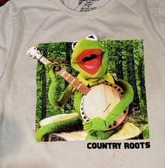 KERMIT COUNTRY ROOTS GRAPHIC TEE MENS MEDIUM MUPPETS BANJO