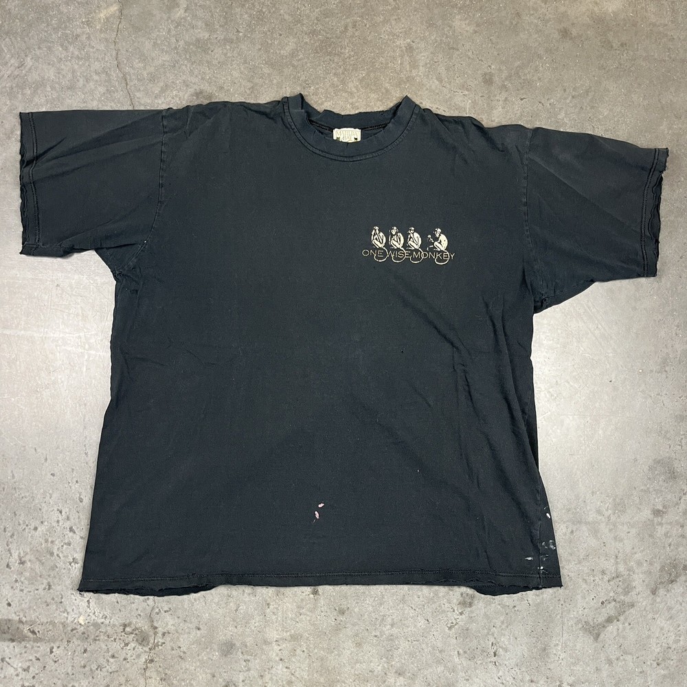Brass Monkey Pub T Shirt Mens XL Black Distressed Australia Short Sleeve Preowne