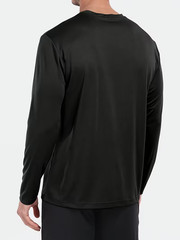 5 camisetas manga larga para hombres de secado rápido, Multicolor a la moda.