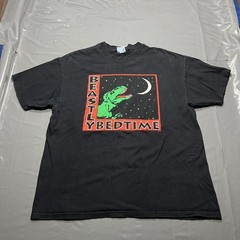 Hanes Shirt Mens XL Black Beastly Bedtime Dino San Diego Wild Animal Park Tee