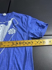 Tuxedo Shirt Mens Medium Blue Graphic Novelty Costume Tee Fruit of the Loom