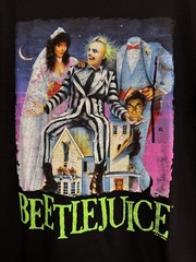 NEW Beetlejuice Movie Distressed Graphic Print Cotton T-Shirt Black Men’s XL NWT