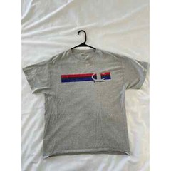 Champion Shirt Mens Large Gray Modern Sports Short Sleeve TShirt Size L
