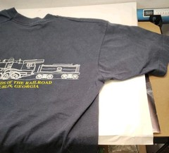 Vintage Trains Shirt Mens Large Black Friends Of The Railroad Dublin GA