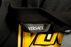 Versace Men’s Black & Barocco Logo Print Short Sleeve T-Shirt US 2XL IT 56