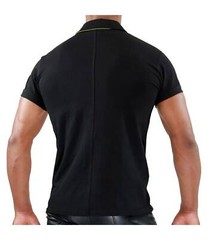 TOF PARIS Polo Smart Classic Original With Elegance T-Shirt Black & Yellow 15