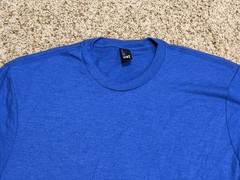 District Perfect Tri Adult Short Sleeve T-Shirt Blue Size M