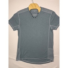 Buckle Black Henley T-Shirt Mens XL Slate Blue Grommet Contrast Stitch BB3301