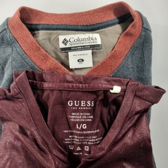 Lot of 10 Henley Crew Neck Pull Over Long Sleeve T-shirts Mens Size M/L/XL
