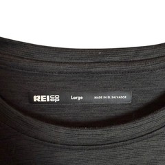 REI Co Op Shirt Mens Large Black Crew Neck Raglan Sleeve Pullover Performance