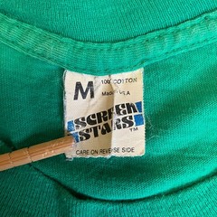 Vtg 80s Screen Stars Irishman T Shirt M 100% Cotton Single Stitch Green Unisex