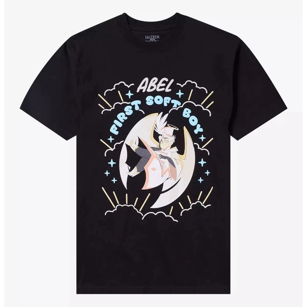 Hazbin Hotel Abel First Soft Boy Graphic Tee Mens Vintage Cotton T-Shirt