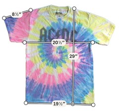 AC/DC Tie Dye T-Shirt Mens Medium Official Licensed Band Tee 2020 Rock