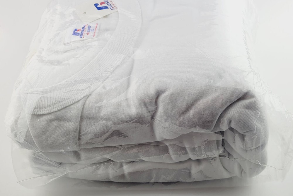 Russell White T Shirts Adult XL Lot of 6 – blank basic classic NuBlend 64030MK