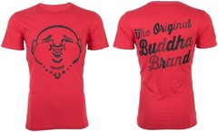 $89 TRUE RELIGION Red ORIGINAL BUDDHA FACE Short Sleeve Designer Graphic T-shirt