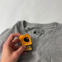 Carhartt Shirt Mens Medium Gray K231 Long Sleeve Logo Workwear Outdoor Classic