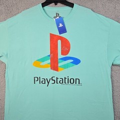 PlayStation Shirt Mens 2XL XXL Green PS4 PS5 Sony Video Gaming Gamer Logo NWT B