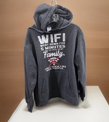 WIFI Went Down Had to Talk to My Family Seem Nice People Hoodie AI LARGE