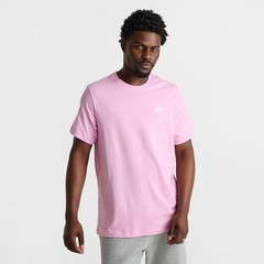 NEW NIKE SPORTSWEAR CLUB T-SHIRT – Pink with White embroidered NIKE Swoosh logo
