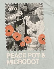 DRO Peace Pot & Microdot Short sleeve shirt Baby Blue Men’s Size Large