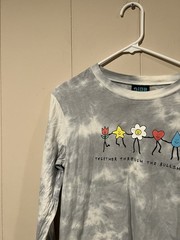 ALAB Aby Grey Tie Dye LS Shirt Size Medium Together Through The BS Zumiez