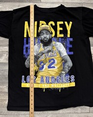 Nipsey Hussle Shirt Mens Size XL Black Los Angeles Lakers Crenshaw Hip Hop Rap