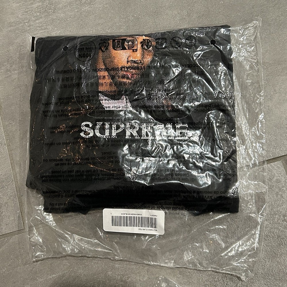 NWT IN HAND Supreme Wu-Tang FW25 Tee Black LARGE