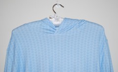 NWT Johnnie-O Men’s Malibu Blue Wave Print LS Hooded Suni Sun Shirt sz S