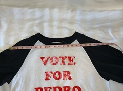 VOTE FOR PEDRO Retro Style Raglan Crop T-Shirt Adult Large Augusta Sportswear