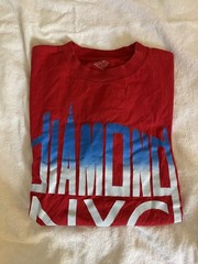 Diamond Supply Co NYC Never Sleep Vintage T Shirt Red Sz M 100 % Authentic