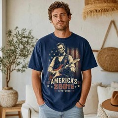 Abraham Lincoln Guitar Shirt, America 250th Patriotic Music Tee (1776-2026)