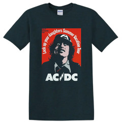 ACDC Rock Band T Shirt Summer Vacation Tour Tee Music Graphic