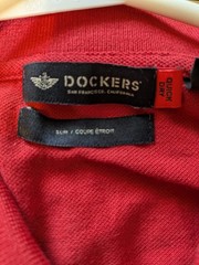 Dockers T-shirt Red Cotton Crewneck Short Sleeve Men’s Size M/Slim NEW