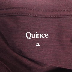 Quince Flowknit Breeze Performance Tee Mens XL Burgundy Crew Neck Buttery Soft