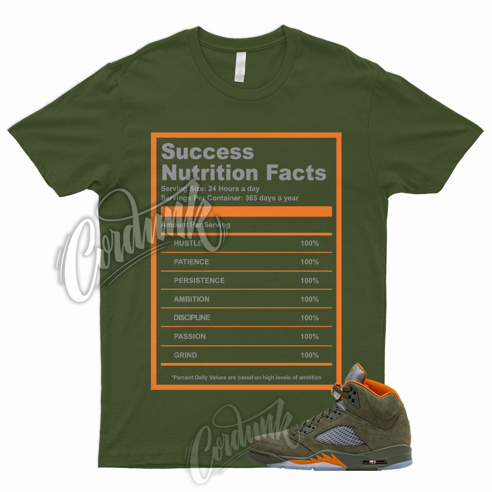 5 Olive Army Solar Orange Black Retro Green Sequoia T Shirt to Match SUCC Jordan